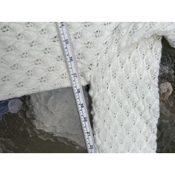 Vintage 60’s Women’s MCM Textured Pearl Cardigan L/XL Cottagecore Modest - Picture 6 of 8